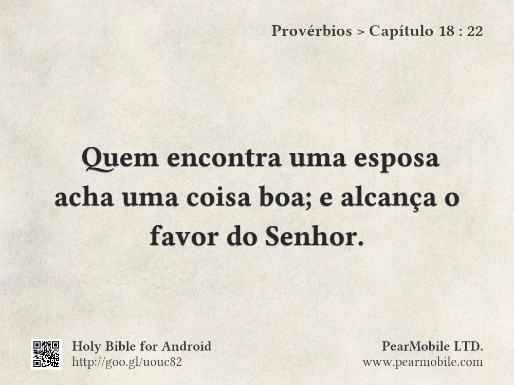 Provérbios, Capítulo 18:22
